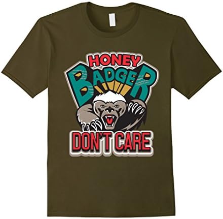 Men's Beekeeper HONEY BADGER DON'T CARE T SHIRT Large Olive