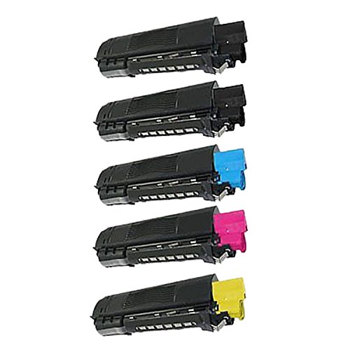 Compatible Okidata OKI 42127401 42127402 42127403 42127404 2 Black 1 Cyan 1 Magenta 1 Yellow Toner Cartridge for C5100 C5200 C5300 C5400 C5450