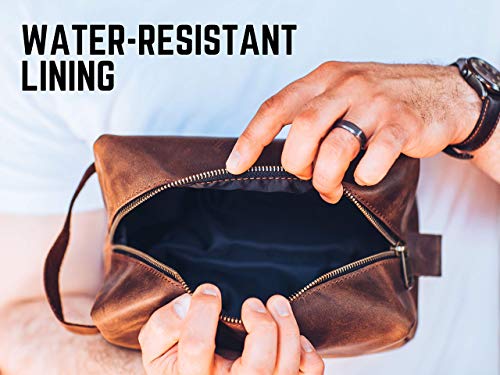 Personalized Leather Dopp Kit, Men's Toiletry Bag, Anniversary Gift Travel Bag 6 Personalized Leather Dopp Kit, Men's Toiletry Bag, Anniversary Gift Travel Bag