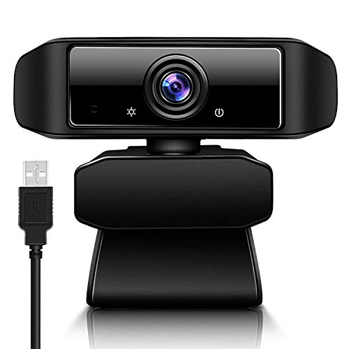 Webcam with Microphone, 1080p High-Definition Camera, 360°Rotating Computer Camera with Privacy Protection Cover, USB…