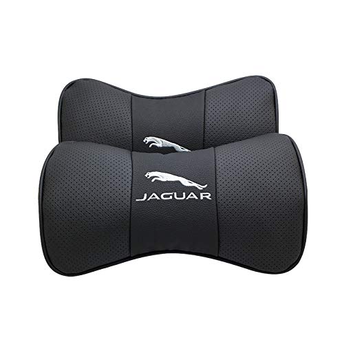 image for monochef Auto Sport 2 PCS Genuine Leather Bone-Shaped Car Seat Pillow 