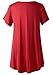 LARACE Plus Size Tops for Women Short Sleeve Shirts Casual Summer Clothes Round Neck Tunics for Leggings (1X, Wine Red)