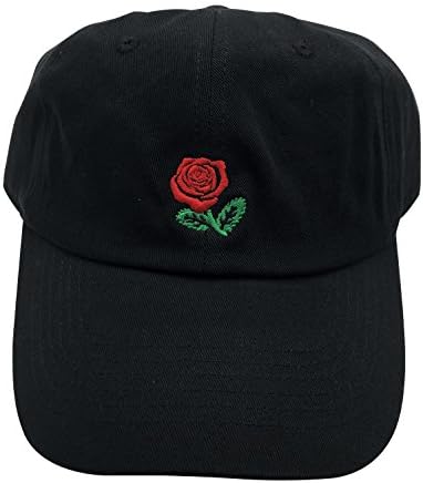 PTCCZLLP Dad Hats Baseball Cap 3D Rose Embroidered Adjustable Snapback (Black1)