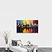 Wieco Art - Summer in The City Large 5 Piece Modern Abstract Colorful Landscape Artwork 100% Hand Painted Stretched and Framed Oil Paintings on Canvas Wall Art for Living Room Home Decorations