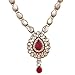Rani pink kundan like work Indian Artisan necklace tradition jewelry set b160r