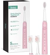 Initio Electric Toothbrush with Smart Timer, 5 Modes, 3 Dupont Bristles, 40,000 VPM Motor, Whiten...