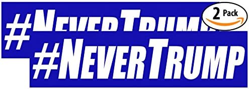 #NeverTrump Anti Trump Bumper Sticker 2 Pack. Decal Makes a Statement Against The Least Fit Presidential Election Campaign Candidate in History. Bigoted Liar Must Not Be Trusted with Nuclear  Codes.