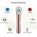 Eye Massager Wand with 42℃ Heat & Sonic Vibration for Dark Circles, Puffiness and Eye Fatigue, Anti-wrinkle, USB Rechargeable Facial Massager Skin Care Device,Rose Gold
