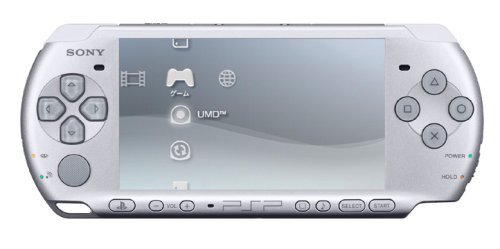 Sony PSP Slim and Lite 3000 Series Handheld Gaming Console with 2 Batteries (Mystic Silver)(Renewed)