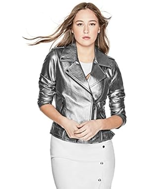 Women's Metallic Moto Jacket