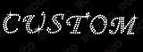 CUSTOM Name Crystal iron on CURSIVE font Rhinestone Iron on hotfix Transfer Bling DIY