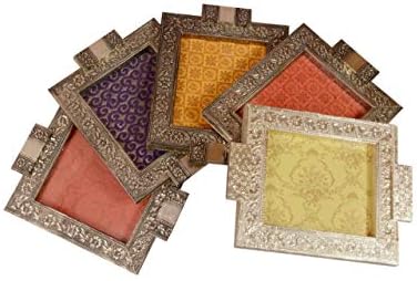SARANGWARE Oxidized Wooden Trays for Serving Tea, Coffee & Snacks (OXY42)