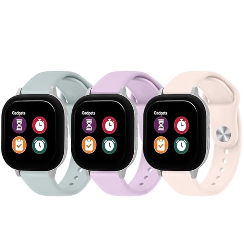 3 Pack Kids Bands for Gizmo Watch 3 2 1, Soft Silicone Adjustable Watch Band Replacement Sport Strap Compatible with Gizmo Watch 3 2 1 for Boys & Girls
