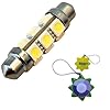 HQRP-360-deg-42mm-Festoon-12-LEDs-Cool-White-Navigation-Bulb-for-Fixed-Mount-Pedestal-Fold-Down-Anchor-Light-Plug-In-Pole-Anchor-Light-plus-HQRP-UV-Meter