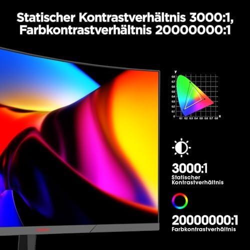Curved Gaming Monitor 27 Zoll FHD 180Hz 1500R HDR10 Bildschirm PC 27E6CA