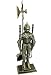 Lizh Metalwork Middle Ages Knight Cast Iron Fireplace Tool Set,Antique Brass