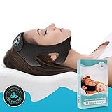 Anti Snoring Chin Strap Devices - Premium Quality, Breathable & Comfortable Material, Snore Stopper, Non-Itchy, Adjustable for All Sizes - Better Sleep Aid for Men and Women - BodyRestore