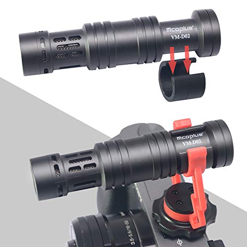 Mcoplus VM-D02 Camera Microphone, External Shotgun Video Microphone for Smartphone,Canon, Nikon, Sony Cameras and Camcorders