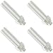(4 Pack) PLC-13W 835, 4 Pin G24q-1, 13 Watt Double Tube, Compact Fluorescent Light Bulb, Replaces Philips 38327-3, GE 97596 and Sylvania 20671