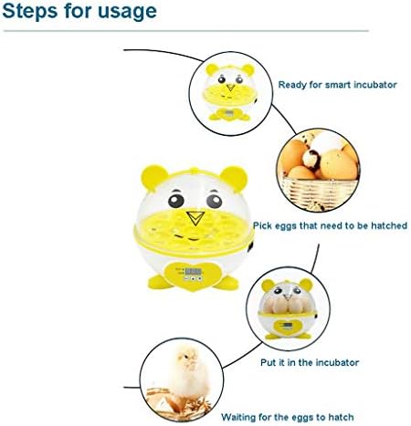 B08fdv96hf 恒温器 インキュベーター 卵インキュベーター9小さなアヒルの鳥鶏の卵のためにスマートパネルと透明ハッチャースマートホーム家禽孵化機 家電 カメラ 車 バイク 恒温器本体