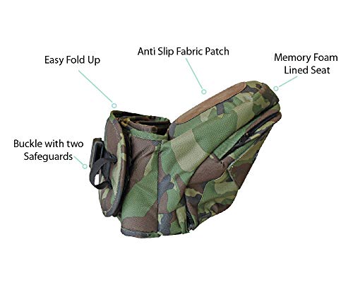 TushBaby The Only Safety Certified Hip Seat Baby Carrier - As Seen On Shark Tank - Adjustable, Machine Washable, Ergonomic Child + Infant + Toddler Carrier, Safe Ultra-Comfortable Waist Carrier Camo - Thumbnail 3