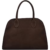 Covelin Women's Retro Suede Leather Tote Bag Ladies' Fashion Shoulder Handbag Top Handle Purse