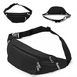 Fanny Pack with 4-Zipper Pockets, SAVFY Waist Bag Travel Pocket with Adjustable Belt For Workout Vacation Hiking, For iPhone 6 6S Plus, Galaxy S4 S5 S6 S7