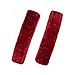 Dotesy 2 Pcs Soft Faux Sheepskin Wool Car Safety Seat Belt Pads Shoulder Strap Cover Neck Cushion (Wine Red)
