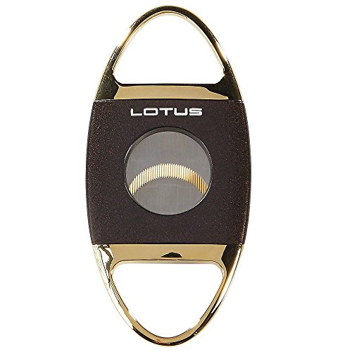 NEW LOTUS JAWS 60-RING GAUGE SERRATED BLADES CIGAR CUTTER - BROWN&GOLD