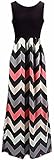 Tkiames Women's Boho Empire Chevron Tank Summer Casual Sleeveless Long Beach Striped Maxi Dresses