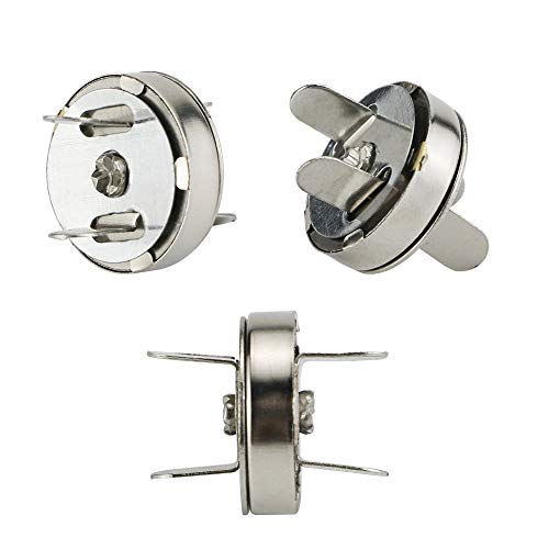 Faxco 50 Sets 18mm Magnetic Button Clasp Snaps(Silver), Magnetic Button Clasp Snaps for Sewing, Craft, Purses, Bags, Clothes, Leather - Thumbnail 3
