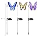 Kearui Solar Garden Lights Outdoor 3 Pack Solar Stake Light with Fiber Optic Butterfly Decorative Lights, Multi-Color Changing LED Solar Lights for Garden Decorations, Garden Gifts