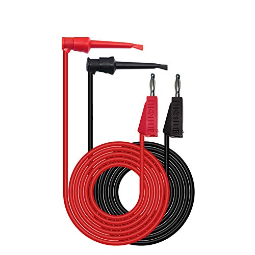 WINGONEER Multimeter Test Leads Kit Includes Safety Alligator Clips Banana Plug to Test Hook Cable
