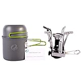 GkGk Camping Stove Bundle with Accessories, Grey (4 Items)