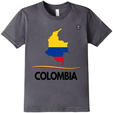 Kids Colombia T-Shirt Colombian Creative Art 6 Asphalt