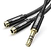 UGREEN Audio Splitter Kabel 3.5 mm Male naar Dubbel Female Headset Adapter Kabel Nylon Aux Kabel voor Koptelefoons…