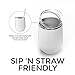 Maars Bev Stainless Steel Stemless Wine Glass Tumbler with Lid, Vacuum Insulated 12 oz Cup | Spill Proof, Travel Friendly, Fun Cocktail Drinkware - Peach