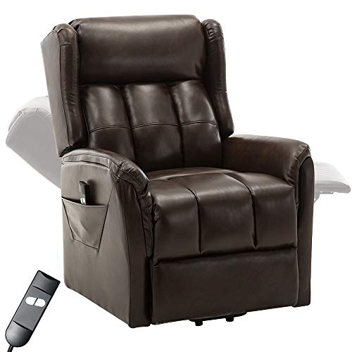 Bonzy Home Power Lift Recliner Chair Electric Leather Recliner with