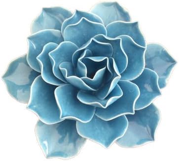 Glamorous Jill Ceramic Lotus Incense Burner (Glossy Finish) (Blue)