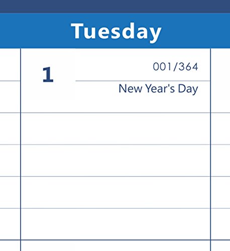 Nekmit 2019 Monthly Desk Pad Calendar, Ruled Blocks, 16-3/4" x 11-4/5", Blue - Thumbnail 2
