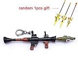 mankecheng Games Metal 1/6 Metal Shark Rocket Launcher Gun Model Figure Arts Toys Collection Keychain Gift