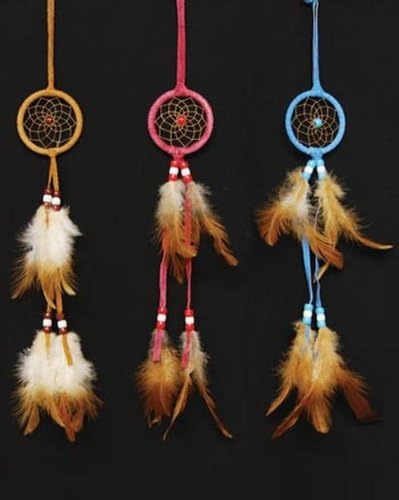 Miniature Dreamcatcher Pastel Color, Beads & Feathers (1-pc Random Color)