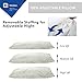 Handua King Size Pillow | Shredded Memory Foam Pillow | Back, Stomach, Side Sleeper | Adjustable Bed Pillow for Sleeping | Hotel Down Alternative with Hypoallergenic Cooling Bamboo Pillow Cover
