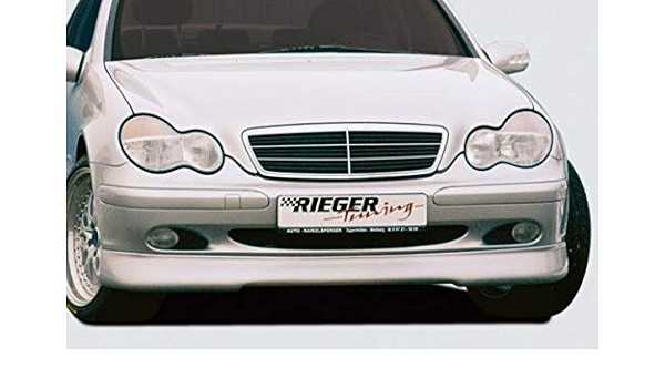 Rieger Frontal Alerón Labio Negro Mate para Mercedes Benz ...