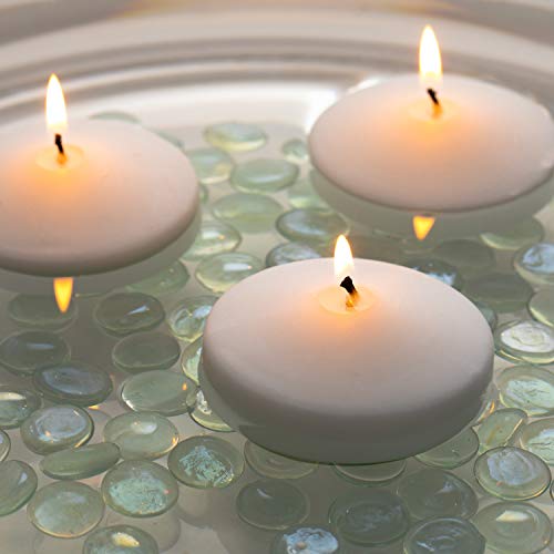 White Floating Candles, 3 Inch Unscented Candle Discs Perfect for Weddings, Receptions