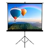 Famirosa Projector Screen with Foldable Stand Tripod,100 Inch Diagonal HD 4:3 Pull Up Portable Indoor Outdoor Movie Projection Screens,for Home Theater Cinema Party Office Presentation