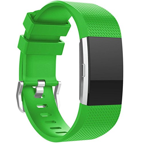 NewKelly Watchband for Fitbit Charge 2, Silicone Bracelet Strap Band 150mm-205mm with Watch lenth
