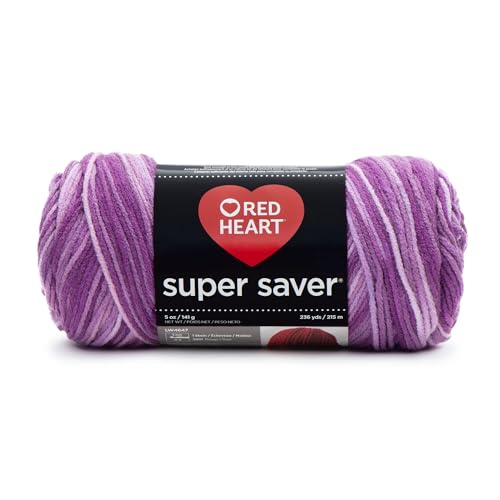 Red Heart Super Saver Economy Yarn, Purple Tones (E300.0546)