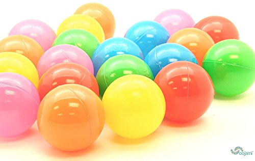 Oojami Phthalate Free BPA Free Crush Proof Plastic Balls, Pit Balls with 6 Bright Colors, Pack of 400