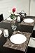 SICOHOME Placemats,Set of 6,Brown,Dining Table Placemats,Woven Vinyl Kitchen Placemats